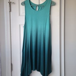 Torrid 1x long teal ombre shirt